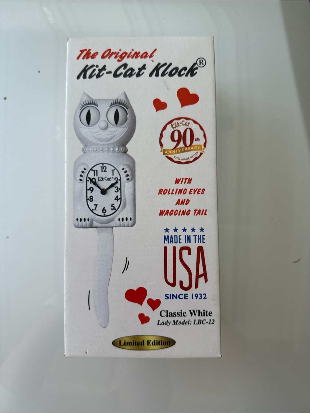 Kit-Cat Klock Classic White Wall Clock